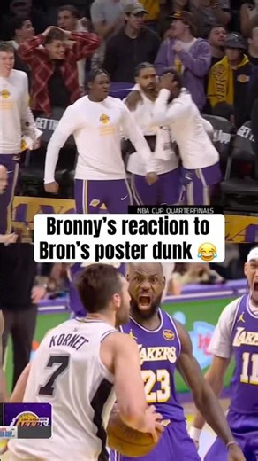 LeBron had Bronny & the bench shook 🤣