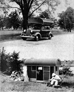 Pop-up, flat-pack camping house for transport on your car's roof