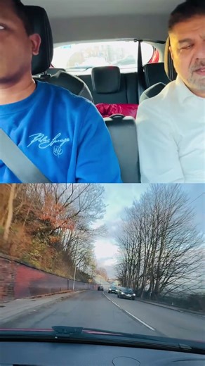 Flashing amber lights and lollipop lady.