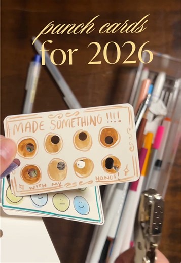 making punch cards is such a fun way to make goals feel like a game 🙈 #rebrand #2026rebrand #newyearnewme