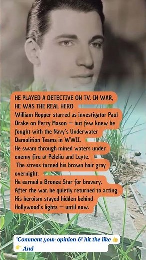 HE PLAYED A DETECTIVE ON TV. IN WAR, HE WAS THE REAL HERO