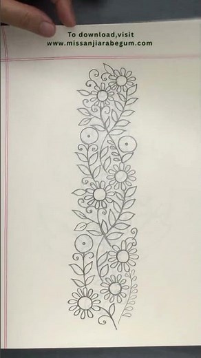 ✨ Hand drawn with care – beautiful patterns for your next embroidery
