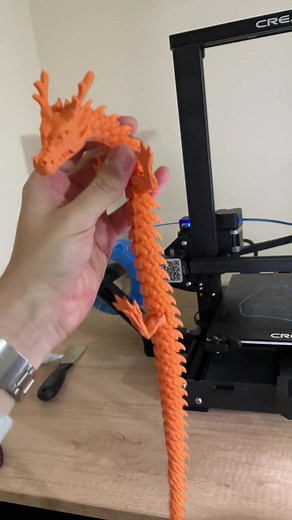 Dragonul portocaliu este gataaa 🐉🐉#foryou #fyp #3dprinting #treideprint