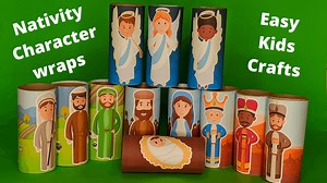 Nativity Characters Wraps - Easy Christmas Craft for Kids - Trueway Kids