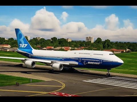 Unbelievable Smooth Landing! Boeing 747 Touches Down Like a Dream - 4K