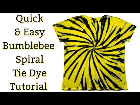 Tie-Dye Designs: Quick & Easy Thickened Black Dye & Yellow Spiral