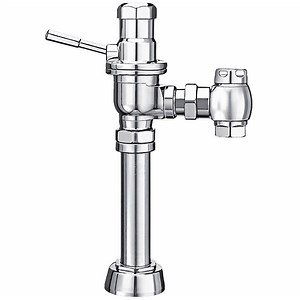 Sloan 3050135 DOLPHIN Chrome Single Flush Exposed Manual Water Closet Flushometer with Top Spud Fixture Connection - 3.5 GPF