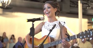 Bride Sings For Groom At Her Wedding And He Can't Hold Back His Tears