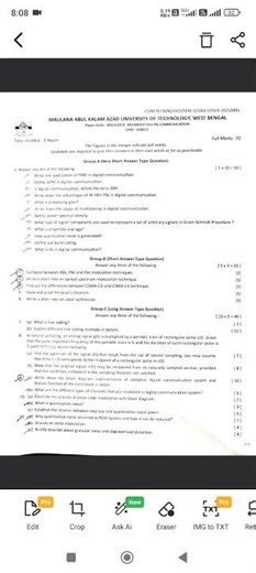 MVLSI105D | ADVANCED DIGITAL COMMUNICATION| M.TECH PYQ