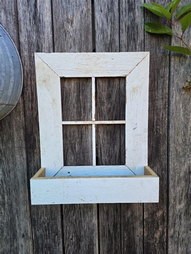 Rustic Barn Wood Window Frame Flower Box Planter - American Handcrafted Farmhouse Country Home Décor - Etsy