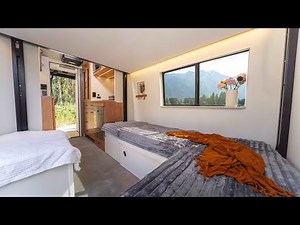 INSANE Hand-Built 4x4 Sprinter Van w/ Living Room, Motorized Bed & Spa Shower!