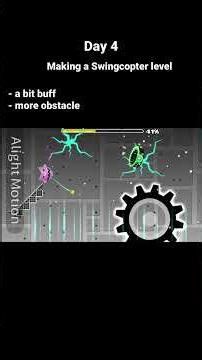 making a Swingcopter level. #geometrydash