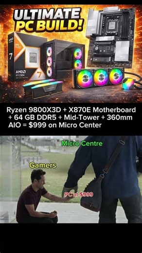 Ryzen 9800X3D $999 PC Deal Micro Center Just Broke the Market!