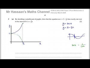 CAIE, 9709/32/F/M/20 P32, March 2020, Paper 32, Q3, Iterative Methods