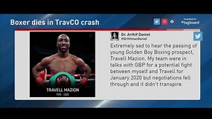 1.1K views · 21 reactions | RIP 'BLACK MAGIC': So tragic! Undefeated boxer Travell "Black Magic" Mazion died in car crash in Ausitn this wek. He was 24 years old. The boxing community has reacted, including Oscar De La Hoya: "Our sport has taken a huge hit." | John-Carlos Estrada CBS Austin | Facebook