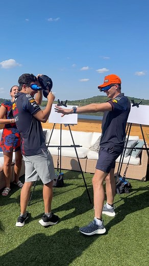 “WAHHHH” 🥽😂 Wearing some very special goggles 😅 #F1 #RedBullRacing #bts | Oracle Red Bull Racing