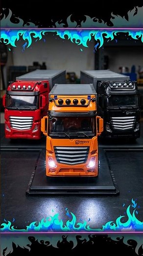 Highly Detailed Diecast Container Truck Toy