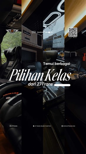 Gak ada bosan-bosannya mimin kasih tau pilihan kelas di 27Trans buat kamu ✨ Oiya kalau kelas favorit kamu yang mana nih? Kalau mimin sih yang itu tuh, apasih nyebutnya… 😌 🎫 Pembelian tiket via online dapat dipesan melalui Aplikasi 27Trans Online Ticketing, Redbus, Traveloka & Tiket.com 📱 🌐 Cek rute & jadwal lengkap download aplikasi 27Trans Online Ticketing di ios/ android #27trans #27transjava #bustransjawa