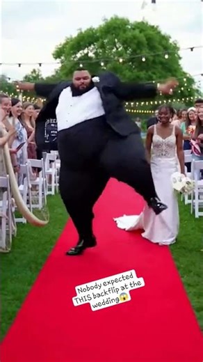 Nobody expected THIS backflip at the wedding #funny #wedding