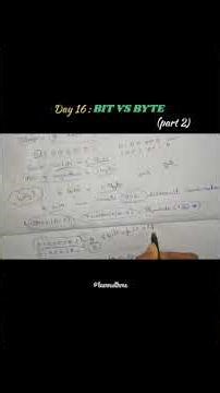 Day 16 of 30: BIT VS BYTE (PART 2) Simple Computer basics for beginners #learnwithme #computerbasics