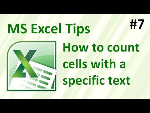 Excel: how to count cells with specific text