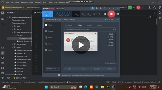 #python #oop #bankmanagementsystem #learningbydoing #pythonprojects #softwaredevelopment | Ajay K