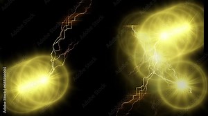 Looping Dramatic Lightning Electric Background Digital Rendering