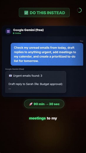 Gemini automates your entire workday (free) 🤯