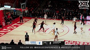 Elle Evans type talent💪👑 Evans Highlights vs. Houston🎥 #Big12WBB | Kansas Women's Basketball | Big 12 Conference