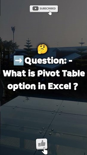 What is Pivot Table? | #excel #microsoftexcel #english #travel #pivottable #pivotchart #columnchart