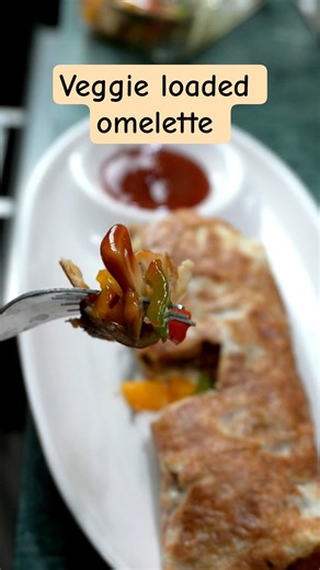Quick 5 min recipe that keeps you fill for long Veggie loaded omelette | mushroom omelette 🍳
