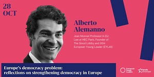 📅 28 October | Europe’s democracy problem: reflections on strengthening democracy in Europe Have we taken democracy for granted? Are the security and energy crises the final blow to our democracy? Building on the #StateofEU high-level roundtable happening the day before, our European Young Leaders - EYL40 will meet on Friday to discuss #democracy and build recommendations. 💡 Stay tuned: https://frnds.eu/EYL40democracy #EYL40 #ConstructivePolitics #RenewedSocialContract #SocialContract #Futureo