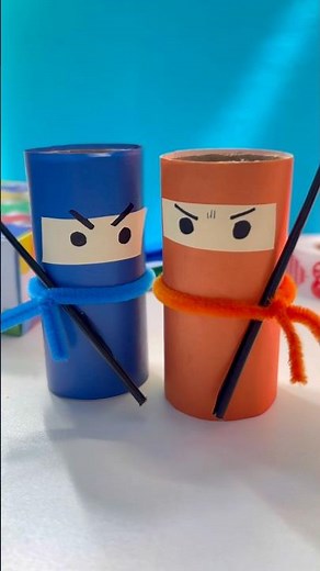 Ninja Paper Roll Easiest Craft Ever #papercraft #kidsactivities #kidscrafts