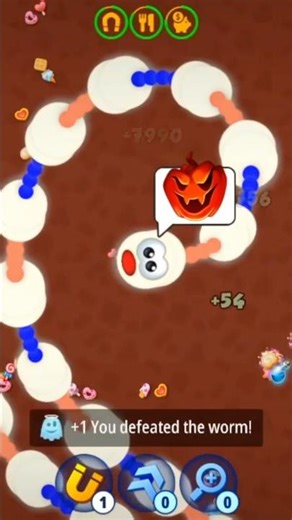 Worms zone Magic Features unlock ! 🐛 #wormszone #wormszoneio #wormszonemagic #shorts