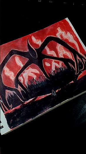 how to mind flayer 🔥🥶 #strangerthings5 #season5#strangerthings #shorts#drawing#mindflayer#subscribe