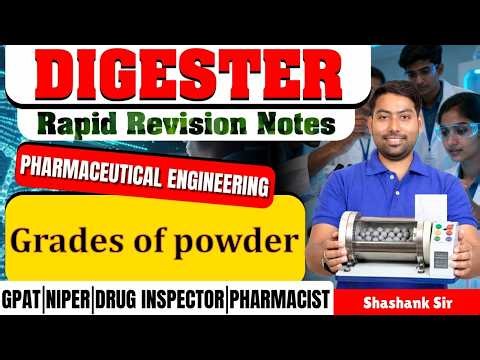 D-128 | Grades of Powders- Pharmaceutical Engineering | Rapid revision notes for GPAT