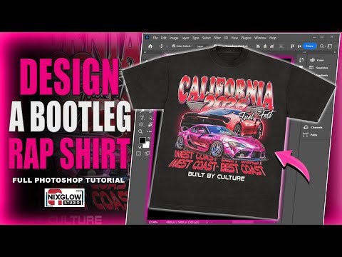 Watch Me Design a Custom Bootleg Rap Shirt Workflow & Process