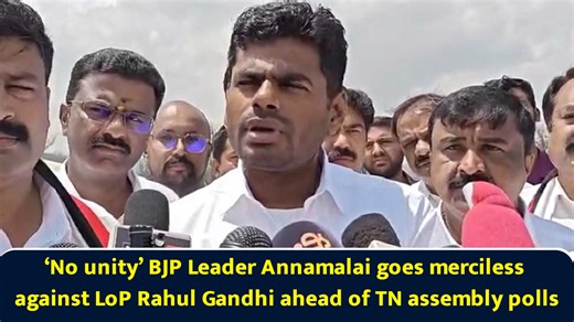 ‘No unity’ BJP Leader Annamalai goes merciless against LoP Rahul Gandhi ahead of TN assembly polls