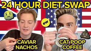 1.4M views · 4.3K reactions | Join Tom - a Brit, and Jeff - an American, as they swap expensive, luxury food items for 24 hours. Who's fancy foods will fare best?  | BuzzFeed UK | Facebook