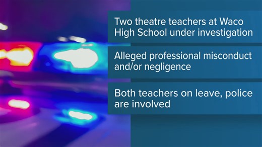 Two Waco high school teachers placed on leave after reports of serious professional misconduct