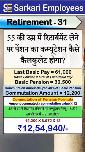 Retirement - 031, Commutation of pension at 55 age