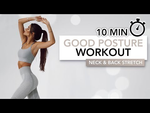 10 MIN GOOD POSTURE WORKOUT | Neck, Back & Shoulder Stretch | Eylem Abaci