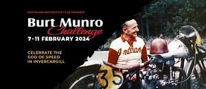Dust off your bike and ride south this February for the 17th Burt Munro Challenge!🏁 Whether it be the smell of the exhaust on the Bluff's Hill Climb or stepping out onto Oreti Beach where Burt once opened throttle. Whatever spins your wheels, you're in for a good time 🏍️ Get registered, book your tickets and plan your trip now for "one hell of a week" 📆 7 - 11 February 2024 📍 Invercargill, Southland ➡️ www.burtmunrochallenge.co.nz | Burt Munro Challenge
