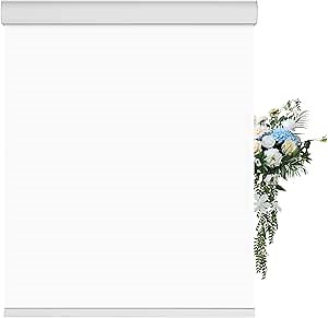 Blackout Roller Shade for Windows Cordless Room Darkening Roller Blinds with Cassette Valance Black Out Window Shades for Home Office Living Room Bedroom White,48.5" W x 72" H