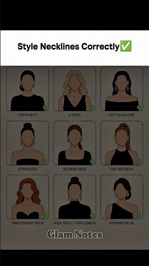 How to choose Best Necklines with Hairstyles & Earrings-Style Guide for Every Neckline#NecklineGuide