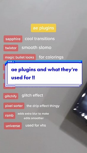 some ae plugins u might need #fyp #foryoupage #aftereffects #aetutorials #FanEdit #edits #plugins #mbl #twixtor