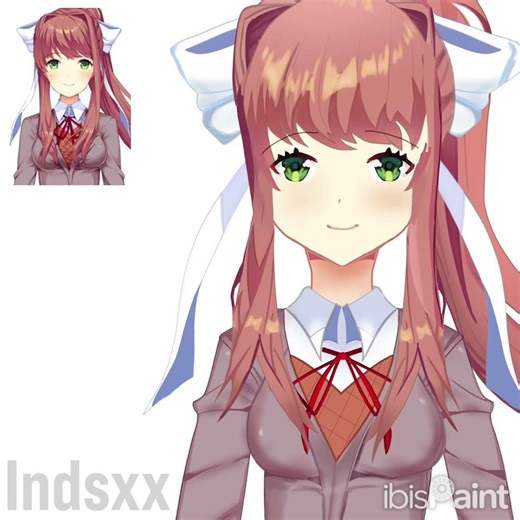 ddlc speedpaint! #monika (rendering practice)