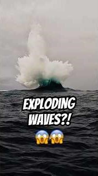This mysterious wave literally explodes 🌊🤯 #bigwaves #surfing