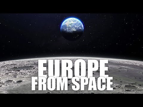 The Earth, Europe and Countries View from Space - Day Time and in the Night