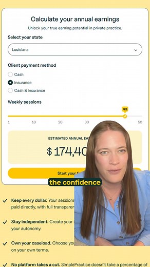 2.7K views · 14 reactions | Considering private practice? See how much you could earn and how SimplePractice can help you reach your goals. | SimplePractice | Facebook